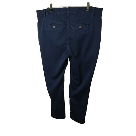 Violets And Roses Navy Straight Zip Button Elastic Waist Pants. Size 14W - Picture 13 of 13